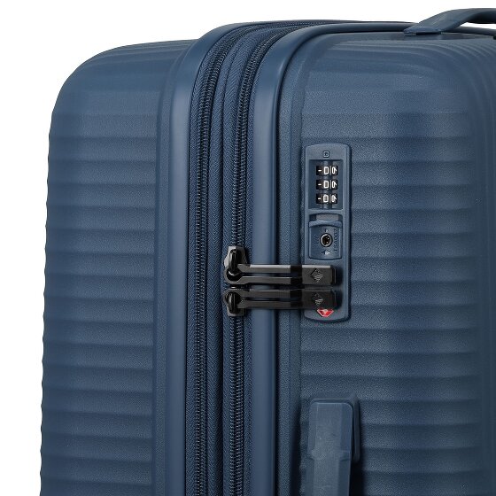 Travelite Air Stripe 4 ruedas Juego de maletas 3 piezas con pliegue de expansión