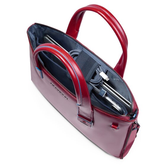 Piquadro Blue Square Bolsa de compras Piel 38 cm Compartimento para el portátil con pliegue de expansión