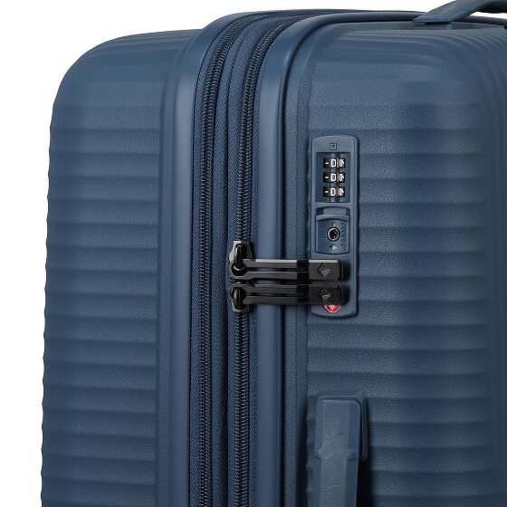 Travelite Air Stripe 4 ruedas Juego de maletas 3 piezas con pliegue de expansión