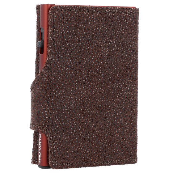 Tru Virtu Funda para tarjetas de crédito Click & Slide Cartera de piel RFID 6,5 cm