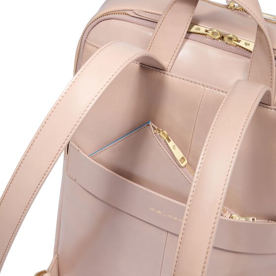 Piquadro Blue Square Mochila de día Protección RFID Piel 37 cm Compartimento para el portátil