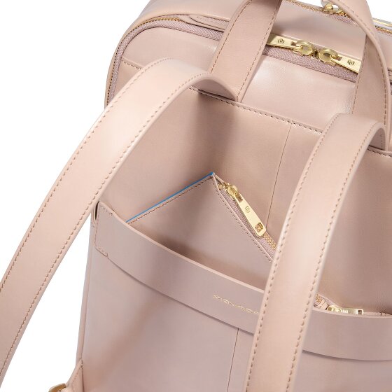 Piquadro Blue Square Mochila de día Protección RFID Piel 37 cm Compartimento para el portátil