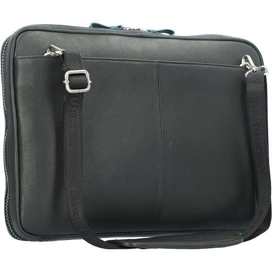Burkely Bolsa para portátil Bold Bobby de cuero con compartimento para portátil de 39 cm