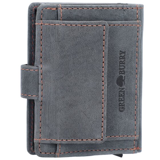 Greenburry Billetera original vintage de cuero RFID 8 cm
