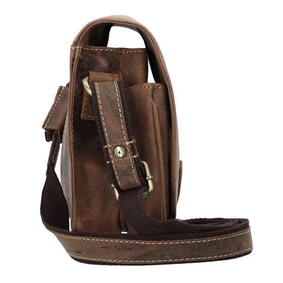 Greenburry Bolsa de hombro vintage de cuero de 16 cm