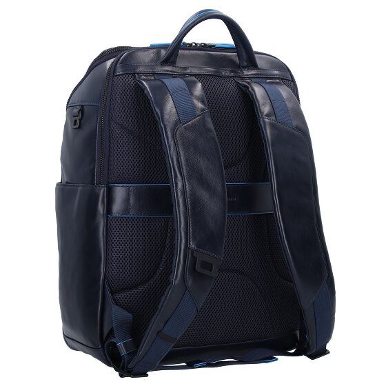 Piquadro Azul Cuadrado Revamp Mochila RFID Piel 42 cm Compartimento Portátil