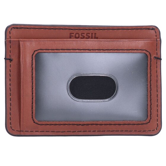 Fossil Estuche para tarjetas de crédito Bronson de cuero de 10 cm