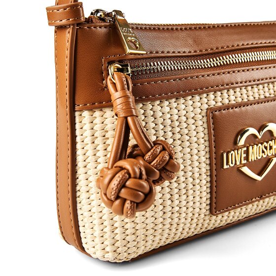 Love Moschino Straw Chic Bolsa de hombro 25 cm