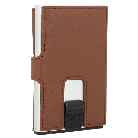 Samsonite Estuche para tarjetas de crédito Alu Fit de cuero RFID 6,5 cm