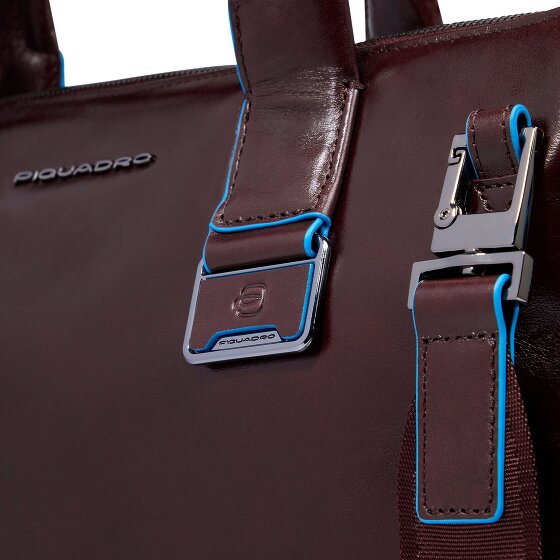Piquadro Blue Square Bolsa de compras Piel 38 cm Compartimento para el portátil con pliegue de expansión