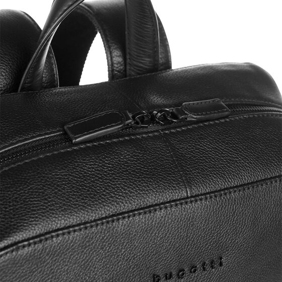 bugatti Black Mochila de día Piel 40 cm Compartimento para el portátil