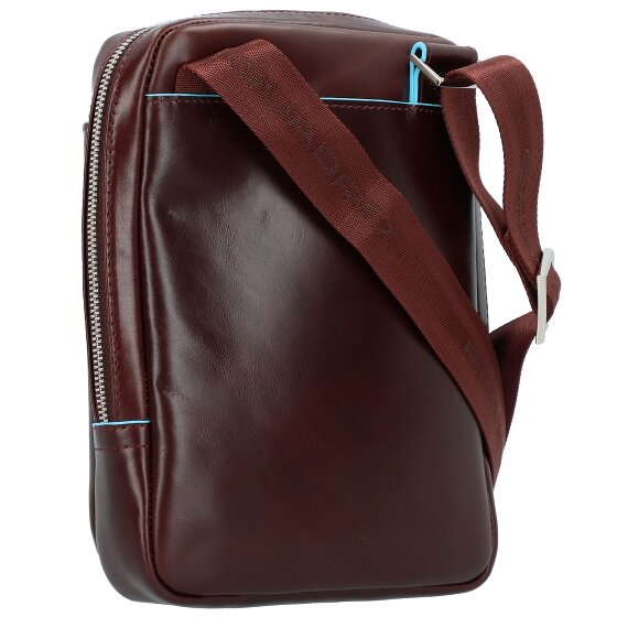 Piquadro Bolso de hombro cuadrado azul Piel 22 cm