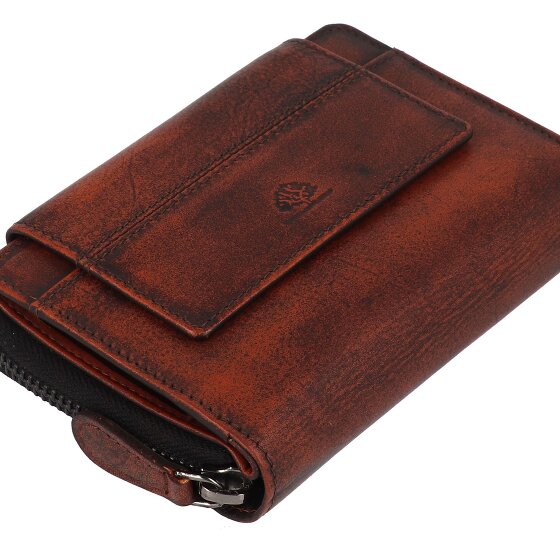 Greenburry Destressed Cartera Protección RFID Piel 13.5 cm