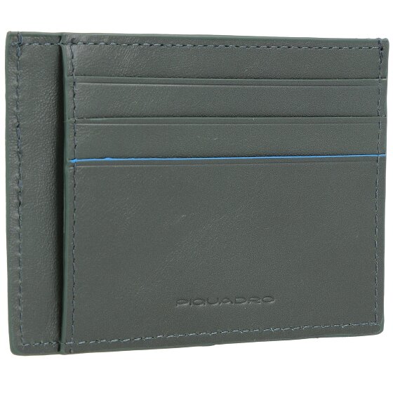 Piquadro Portatarjetas de crédito Revamp cuadrado azul cuero RFID 11,5 cm