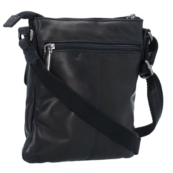 Greenland Nature Bolso de hombro de cuero napa negro 21 cm