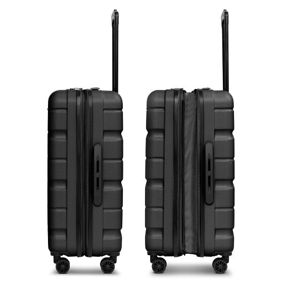 Franky Juego de maletas Munich 4.0 de 4 ruedas, 3 piezas con plegado extensible