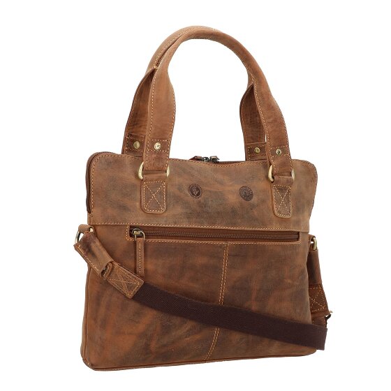 Greenburry Maletín Vintage de cuero 37 cm Compartimento para portátil