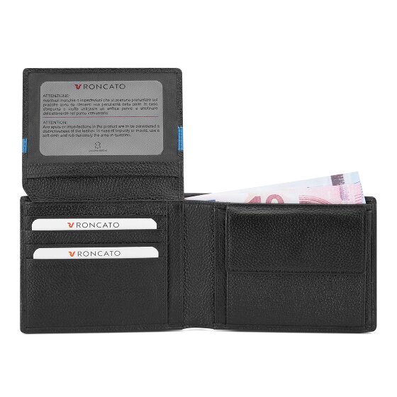 Roncato Trial DLX Cartera Protección RFID Piel 9.5 cm