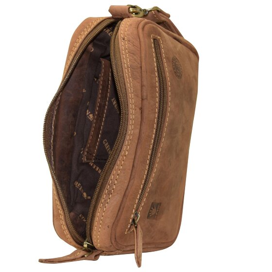 Greenburry Bolso de cuero para hombre vintage de 22 cm
