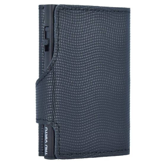 Tru Virtu Funda para tarjetas de crédito Click & Slide Cartera de piel RFID 6,5 cm