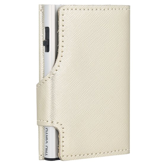 Tru Virtu Funda para tarjetas de crédito Click & Slide Cartera de piel RFID 6,5 cm