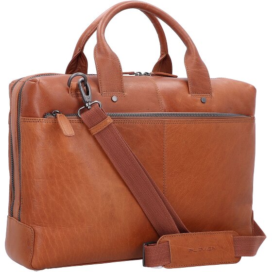 Plevier Rock Flint Maletín Protección RFID Piel 41 cm Compartimento para el portátil