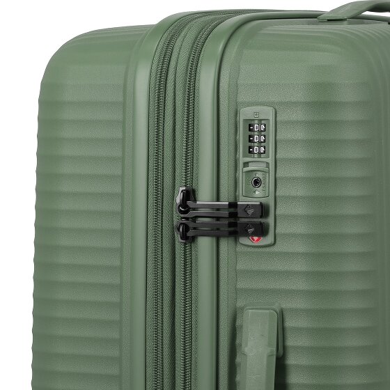 Travelite Air Stripe 4 ruedas Juego de maletas 3 piezas con pliegue de expansión