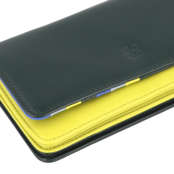 DuDu Billetera de cuero RFID 17,5 cm