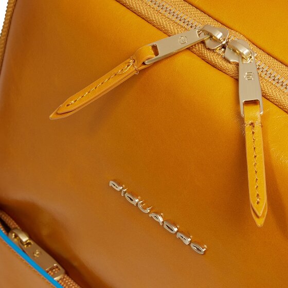 Piquadro Blue Square Mochila de día Protección RFID Piel 37 cm Compartimento para el portátil