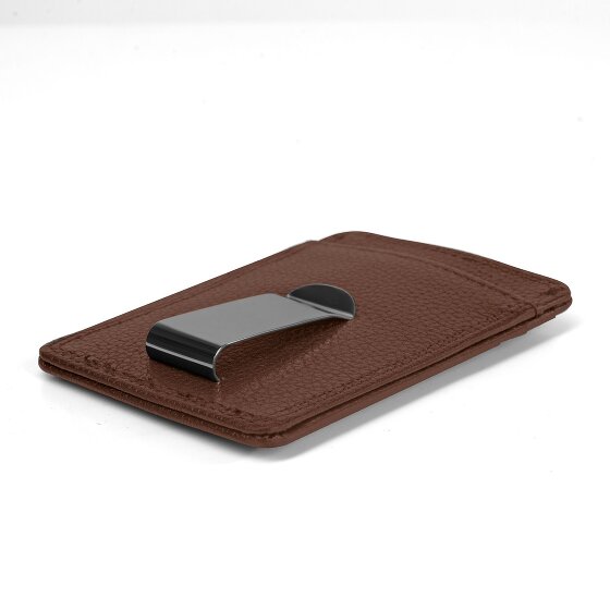 Redolz Tarjetero de piel Essentials RFID 7 cm con pinza para billetes