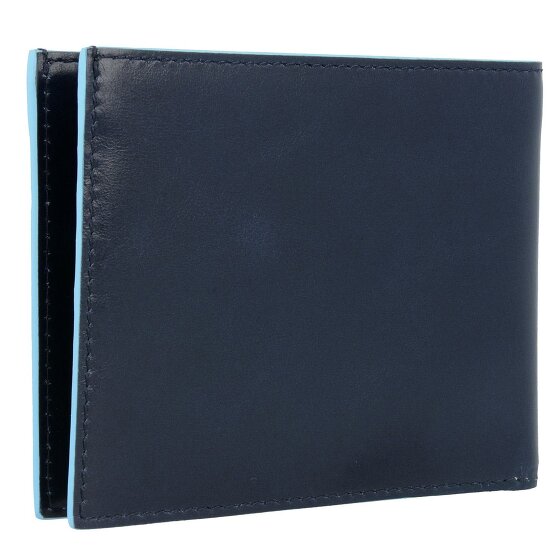 Piquadro Estuche cuadrado azul para tarjetas de crédito Piel 12,5 cm