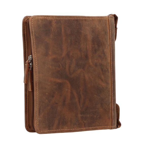 Greenburry Estuche de escritura de cuero vintage de 26 cm