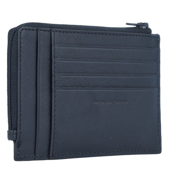 Piquadro Estuche especial cuadrado azul para tarjetas de crédito RFID Piel 12 cm