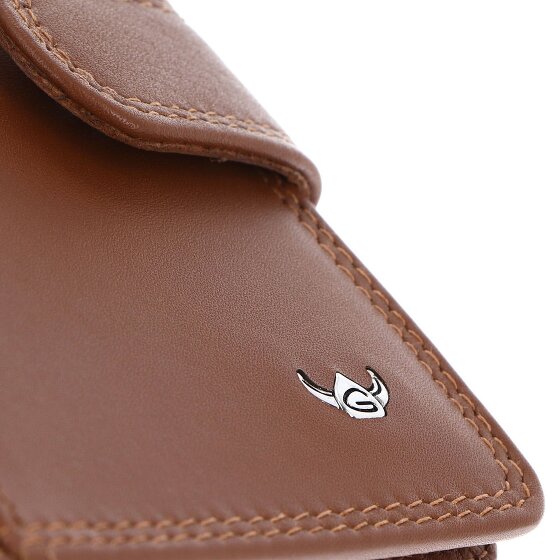 Golden Head Polo Estuche para tarjetas de crédito Bloqueo RFID Piel natural 8 cm