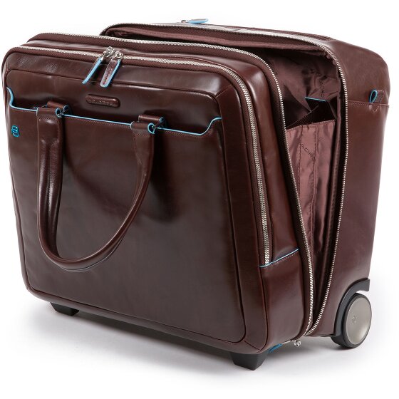 Piquadro Blue Square 2 ruedas Trolley business Piel natural 37 cm Compartimento para laptop