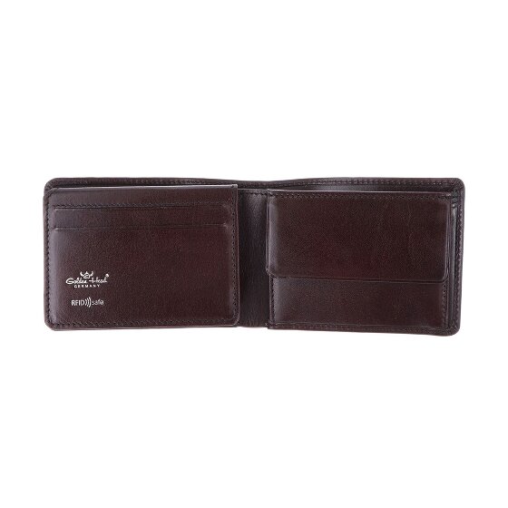 Golden Head Billetera Colorado de cuero RFID 10 cm
