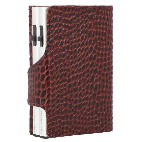 Tru Virtu Funda para tarjetas de crédito Click & Slide Cartera de piel RFID 6,5 cm