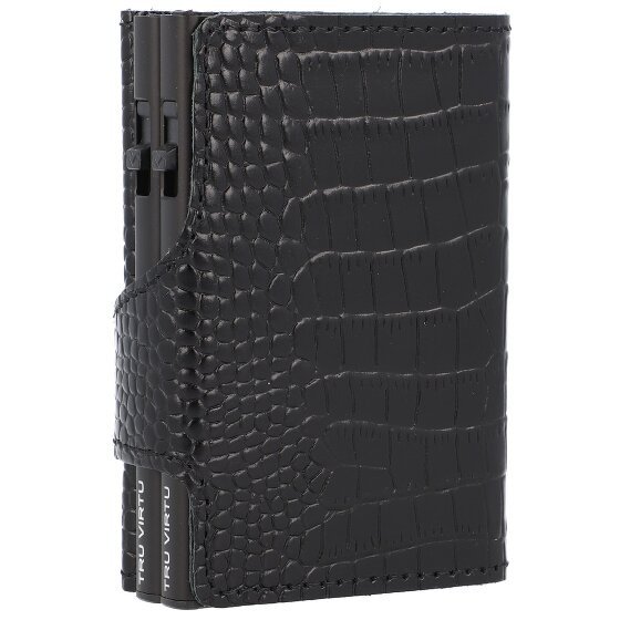 Tru Virtu Funda para tarjetas de crédito Click & Slide Cartera de piel RFID 6,5 cm