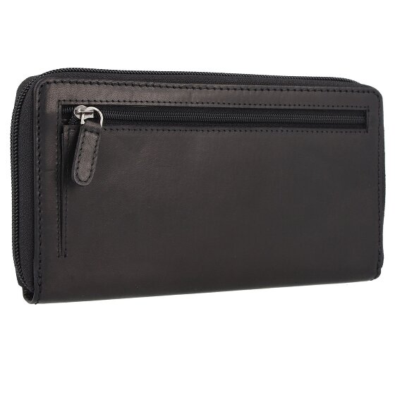 Greenburry Pure Black Cartera Protección RFID Piel 19.5 cm