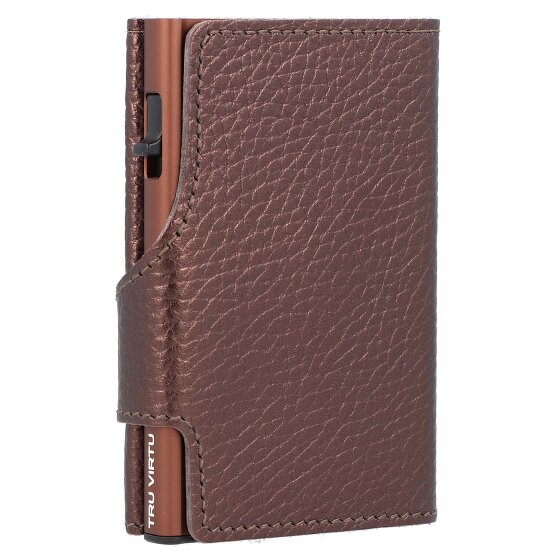 Tru Virtu Funda para tarjetas de crédito Click & Slide RFID Piel 6,5 cm