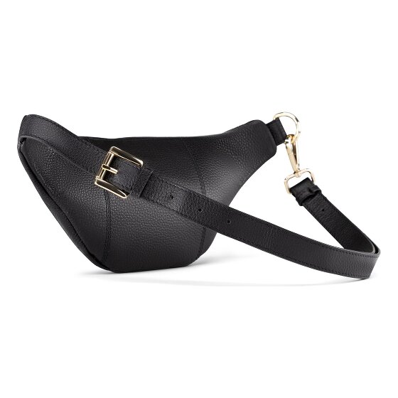 Lazarotti Riñonera de piel Bolonia con doble cremallera Crossbody de piel 25 cm