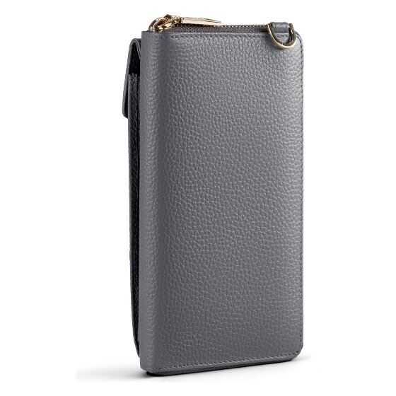 Lazarotti Bologna Cartera de piel con cremallera Funda para teléfono móvil Piel 19 cm