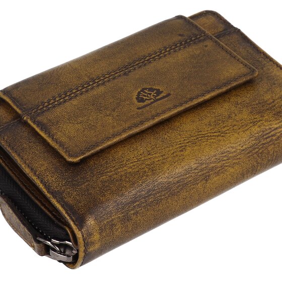 Greenburry Destressed Cartera Protección RFID Piel 13.5 cm