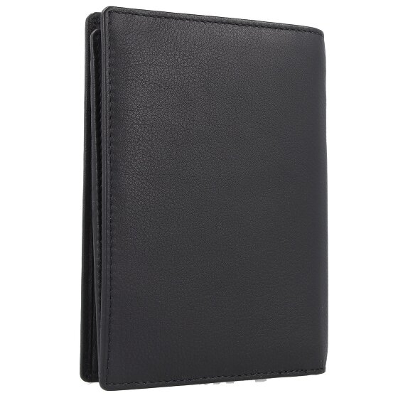 Greenland Nature Funda para pasaporte de napa negra de cuero RFID 11,5 cm