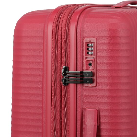 Travelite Air Stripe 4 ruedas Juego de maletas 3 piezas con pliegue de expansión