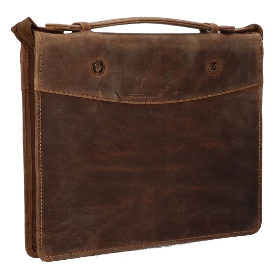 Greenburry Carpeta de anillas vintage de cuero 34 cm