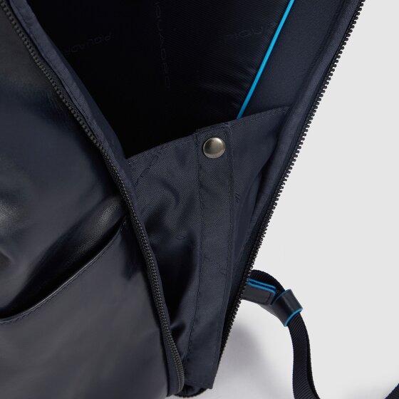 Piquadro Blue Square Revamp Mochila de negocios Protección RFID Piel 43 cm Compartimento para el portátil