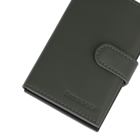 Samsonite Estuche para tarjetas de crédito Alu Fit de cuero RFID 6,5 cm
