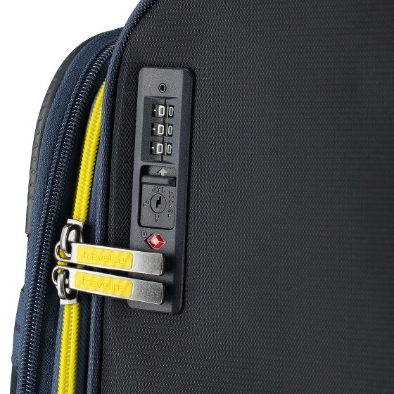 Travelite Color Craze 4 ruedas Juego de maletas 3 piezas con pliegue de expansión