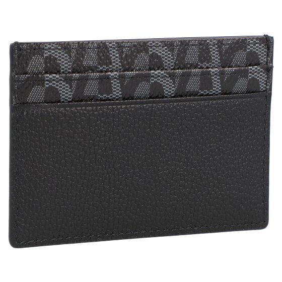 AIGNER Estuche para tarjetas de crédito de piel con logotipo 10 cm